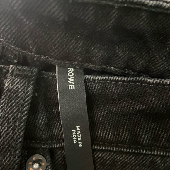 Weekday Rowe Extra High Waist Washed Black Straight Leg Jeans W25 L32 - Picture 4 of 4